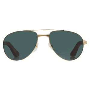 New Cartier Santos de Cartier Polarized Green Pilot Men's Sunglasses CT0495S 002